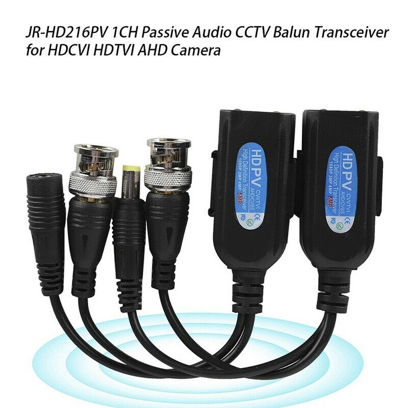 1 Pairs CCTV Coax BNC Video Power Balun Transceiver to CAT5e 6 RJ45 ConnectoBDA