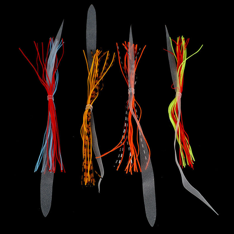 4 Bundles Mixed Color Silicone Skirts for Lures Squid Skirts Fly Tying Ma.l8