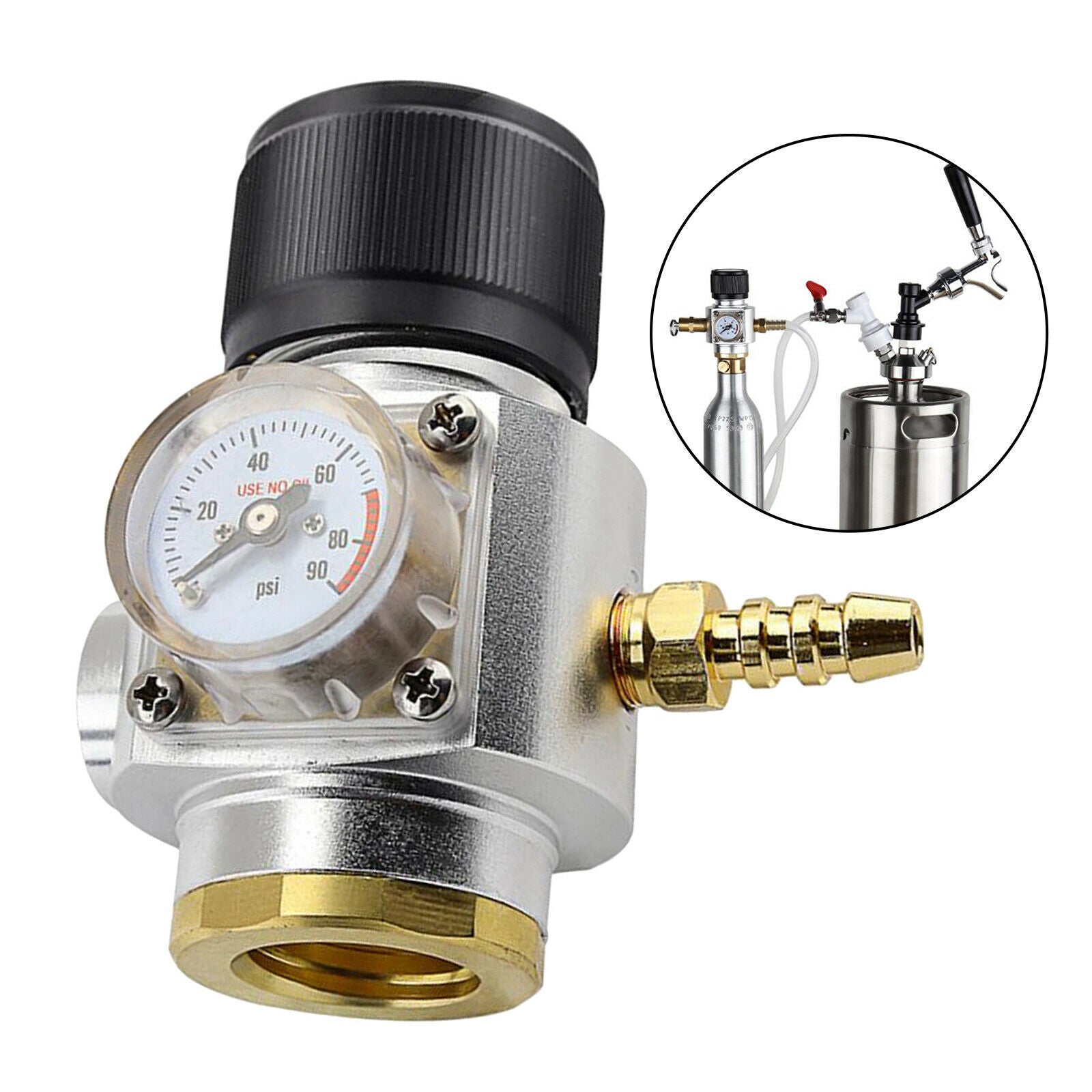 Mini Gas Regulator CO2 Charger Kit Keg Charger for Soda Maker Sparkling