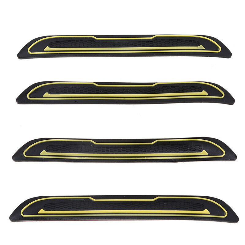4Pcs Yellow Car Door Edge Guard Strip Scratch Protector Anti-collision Trim