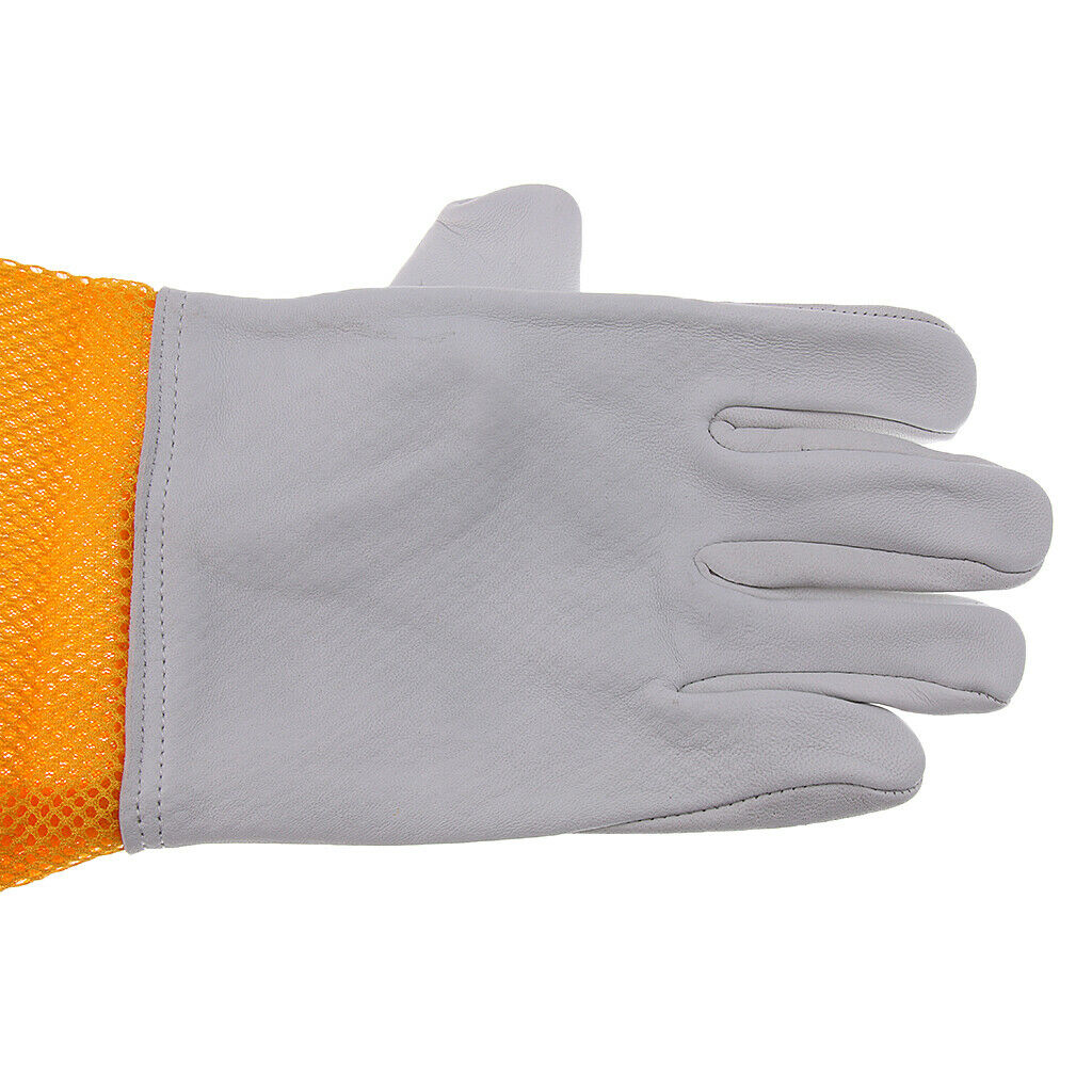 Beekeeping Protective Gloves with Vented Long Sleeves Gloves