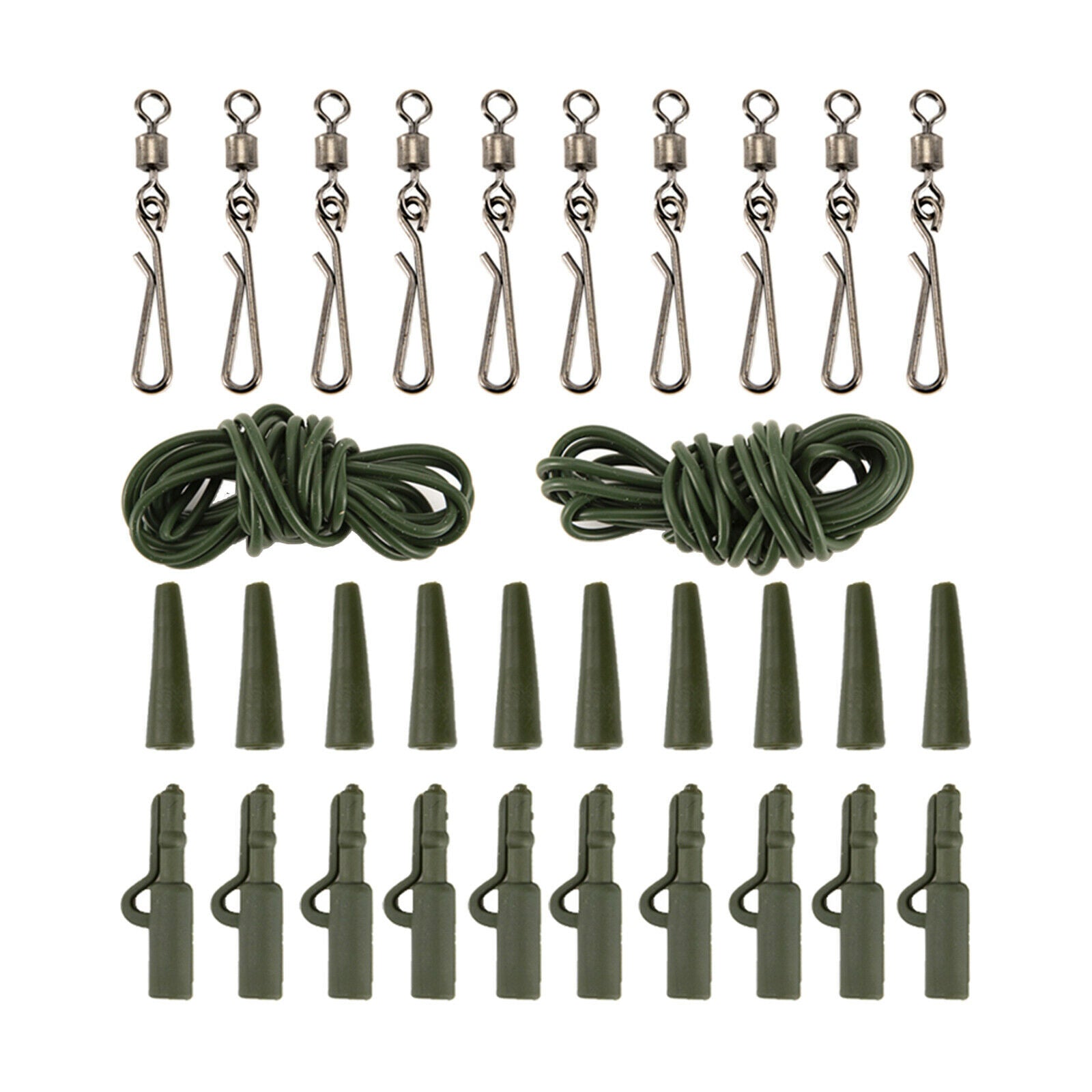 32 in 1 Anti-rust Carp Fishing Tackles Rolling Swivels Terminal Tackle
