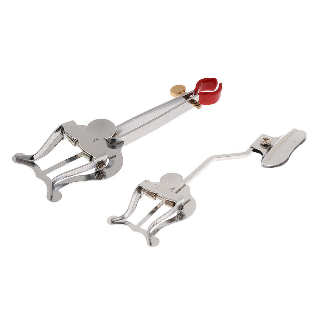 2pcs Metal Trumpet Trombone Music Sheet Book Marching Clip Holder Stand Lyre for