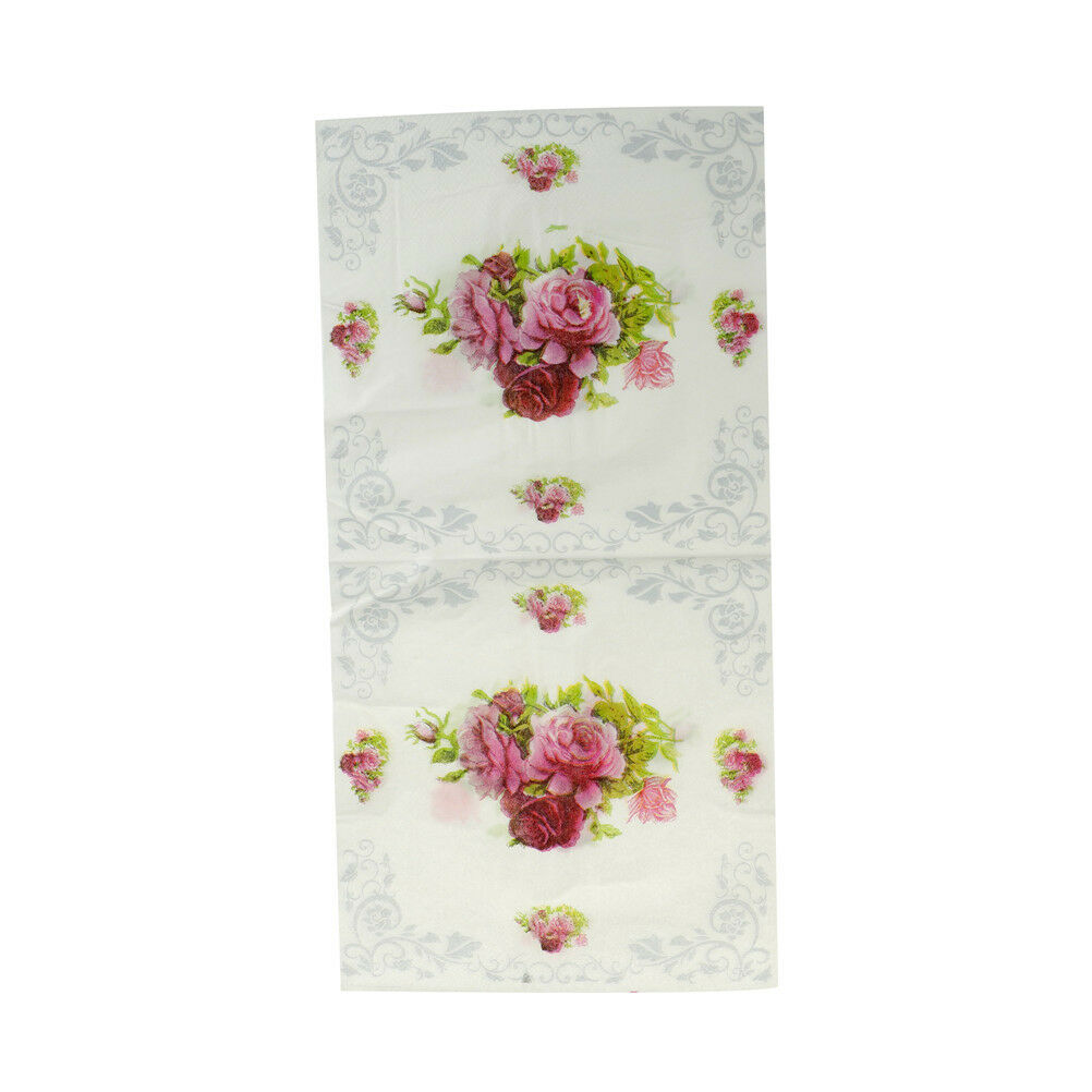 20X flower paper napkin rose party tissue napkins decoupage decoration pa.l8