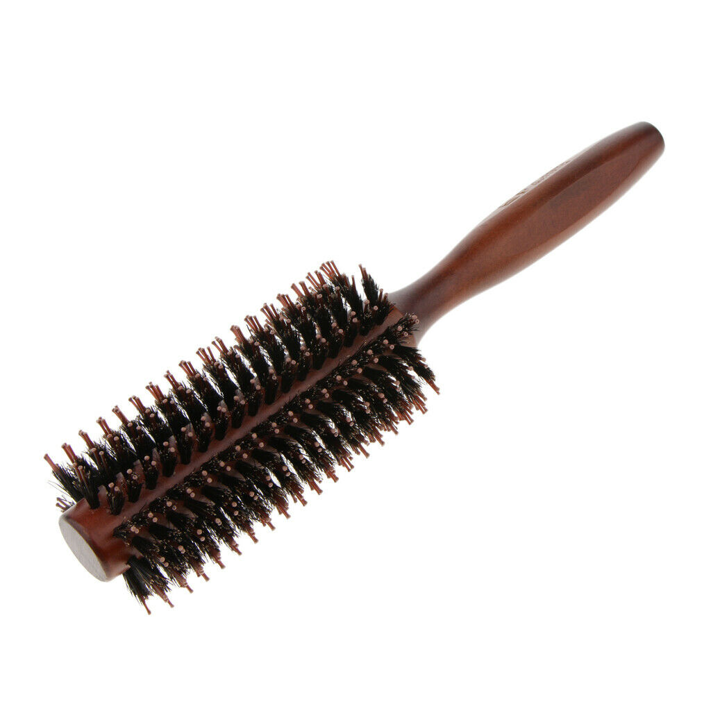 2PCS Light Round Hair Brush Boar Bristle Nylon Anti Hair Loss Salon Styling