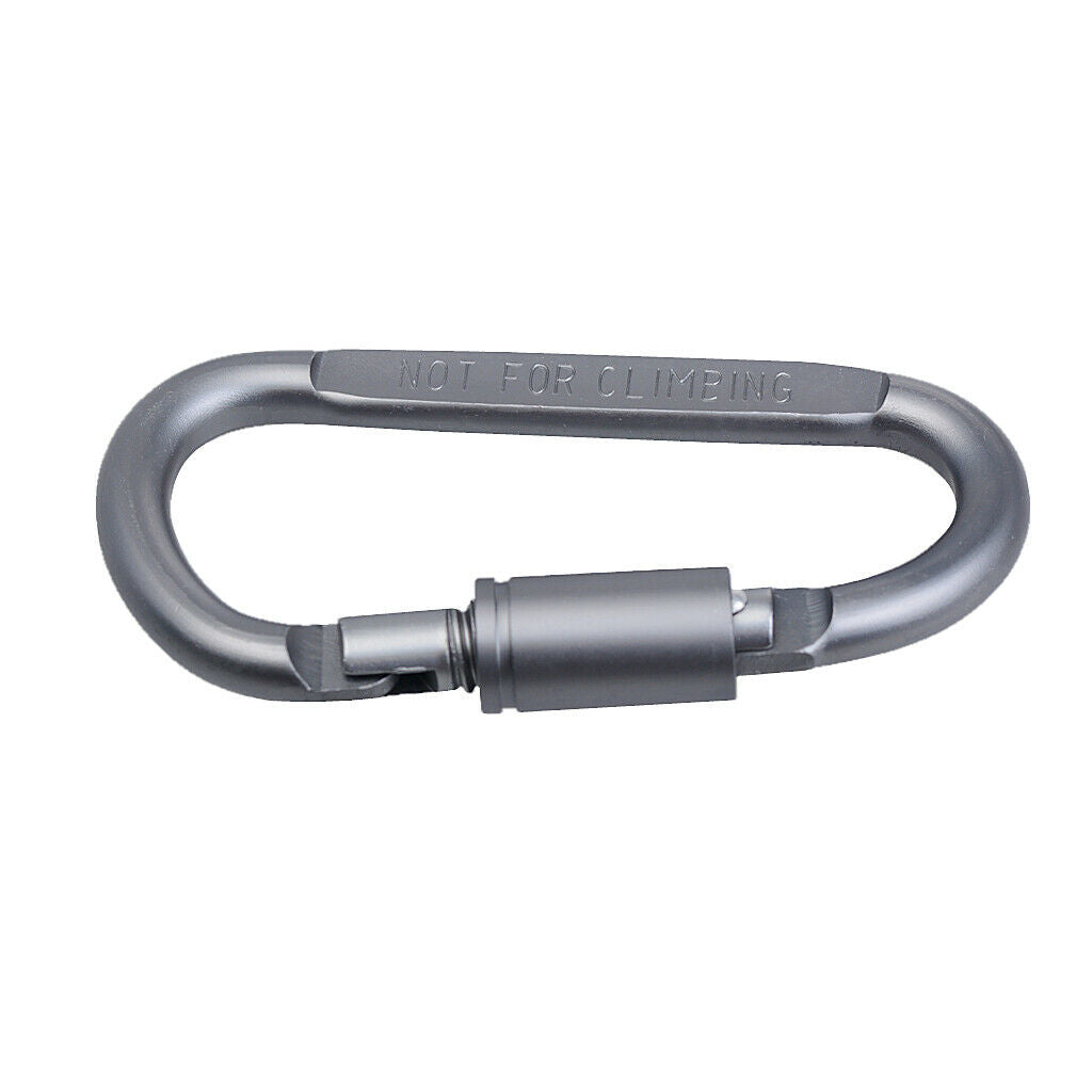3pcs Tin Alloy D Type Carabiner Keychain Buckle Screw Locking