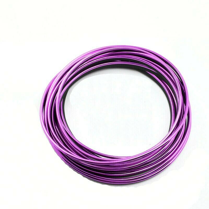 Purple Flexible Trim Car Interior Moulding Strip Decorative Line 16ft 5M 4mm