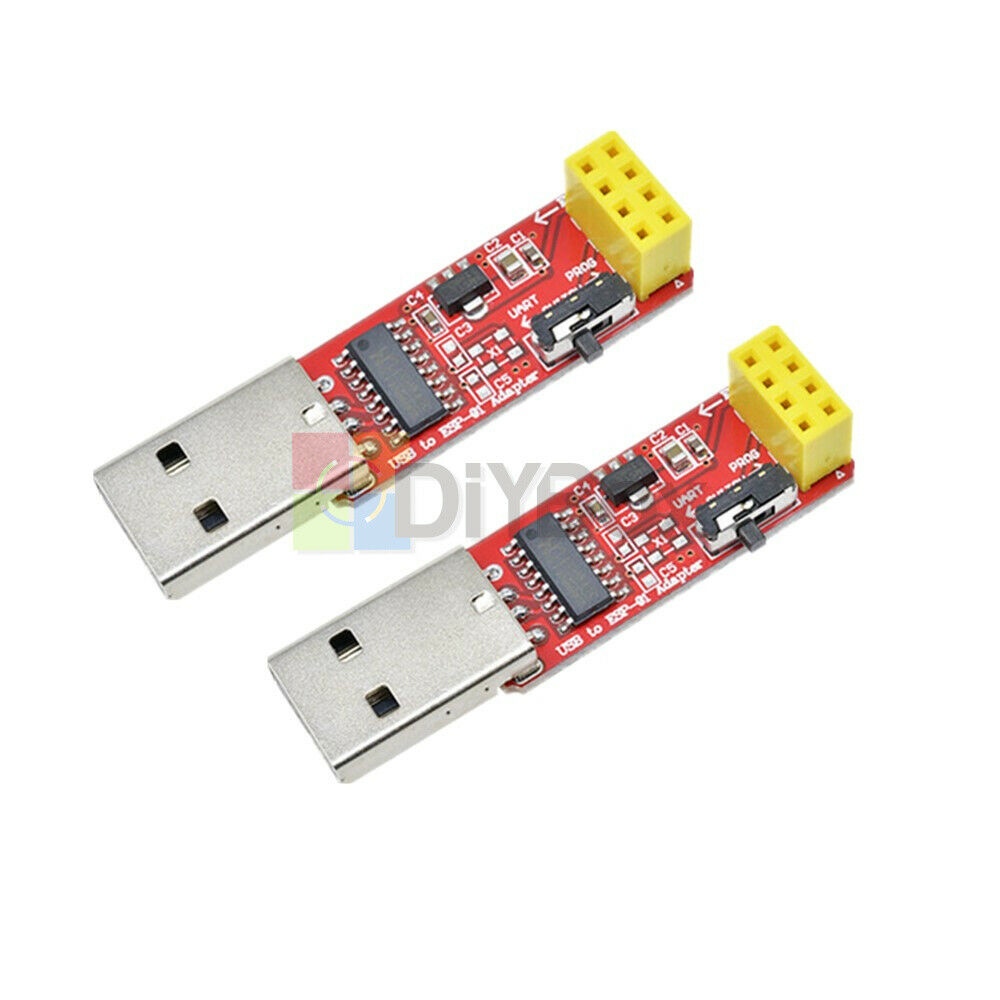 2PCS 4.5V-5.5V USB to ESP8266 ESP-01 Wireless Wifi Adapter Module +CH340G Driver