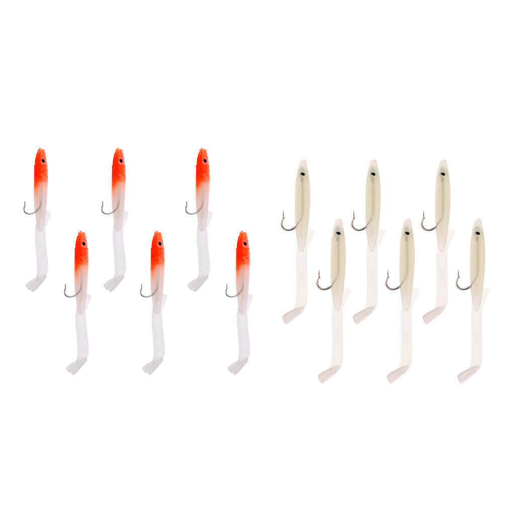 Set of 12 pieces high simulation eel fishing lures vivid soft fishing lures