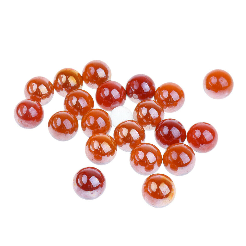 Pack of 20 16mm Different Glass Marbles. Traditional Game of Champagne