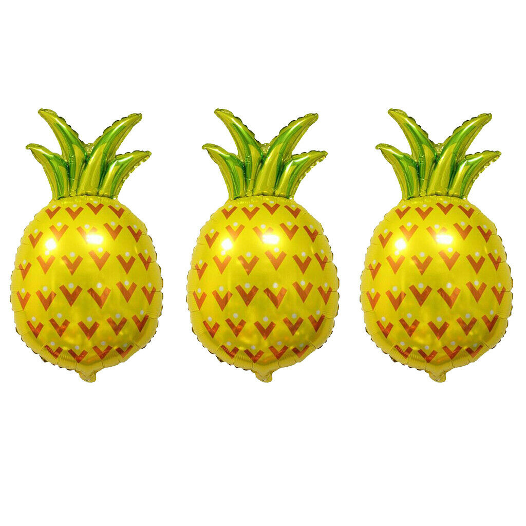Pack of 3pcs Pineapple Helium Balloon,Flamingo Party Decorations, Hawaii Luau