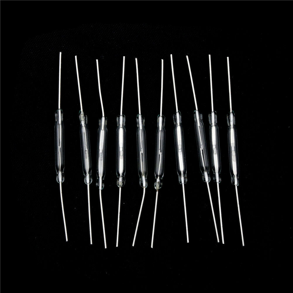 10Pcs 3*20mm Glass Magnetic Induction Reed Switch MagSwitch Normally Open DD