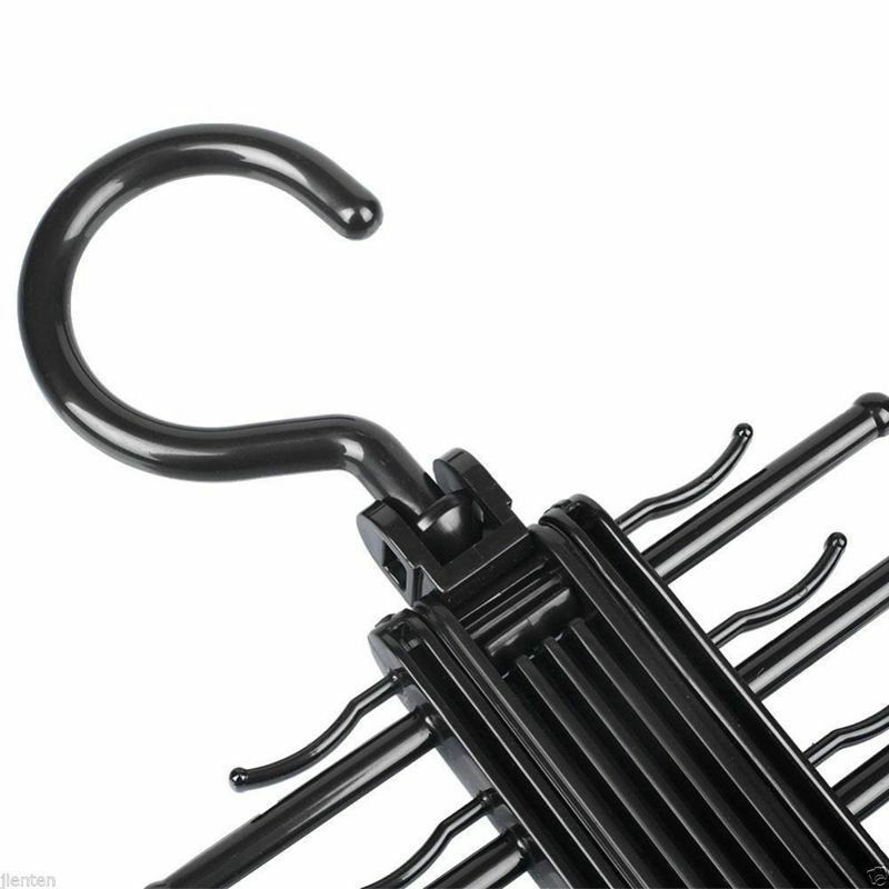 Black Rack Belt Scarf Neckties Hanger Holder Multifunctional Closet Organizer