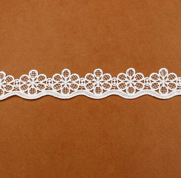 4 Yards Milk silk Lace Flower Lace Decorative clothes Sewing Applique crafts