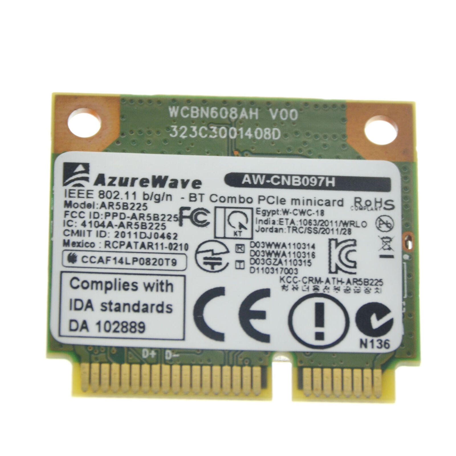 Intel Dual Band Wireless-N 7260HMW AN 300Mbps 802.11ABGN Bluetooth Wifi Card