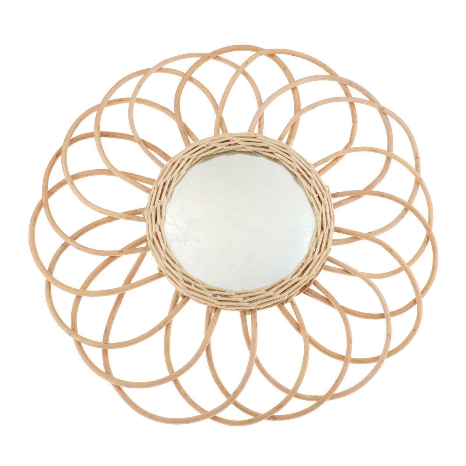 Round Wall Hanging Mirror Makeup Mirror Dressing Boho Mirror B Dia 40cm
