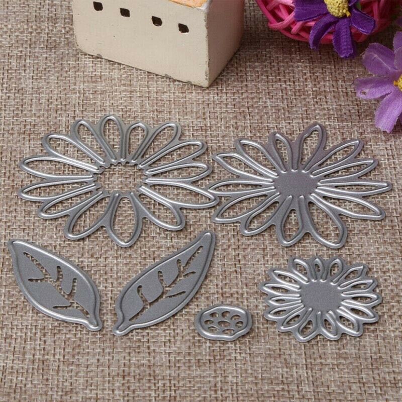 6Pcs Chrysanthemum  DIY Daisy Flower Die Set Metal Cutting Die Cutter Cards