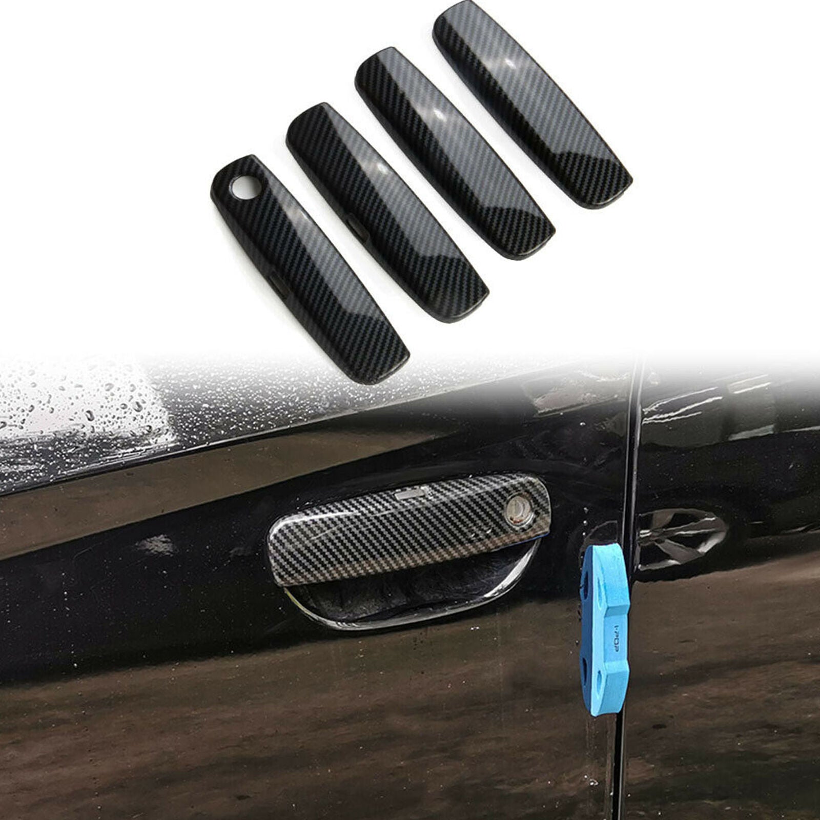 Carbon Fiber Door Handles Trim Cover for Dodge Charger Challenger 2011-2021