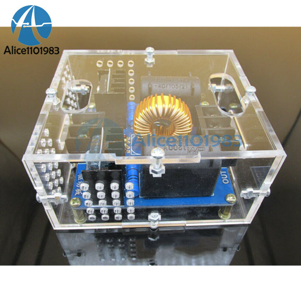 DC 12-30V ZVS Tesla Coil Marx Generator High Voltage Power Supply Module + Case