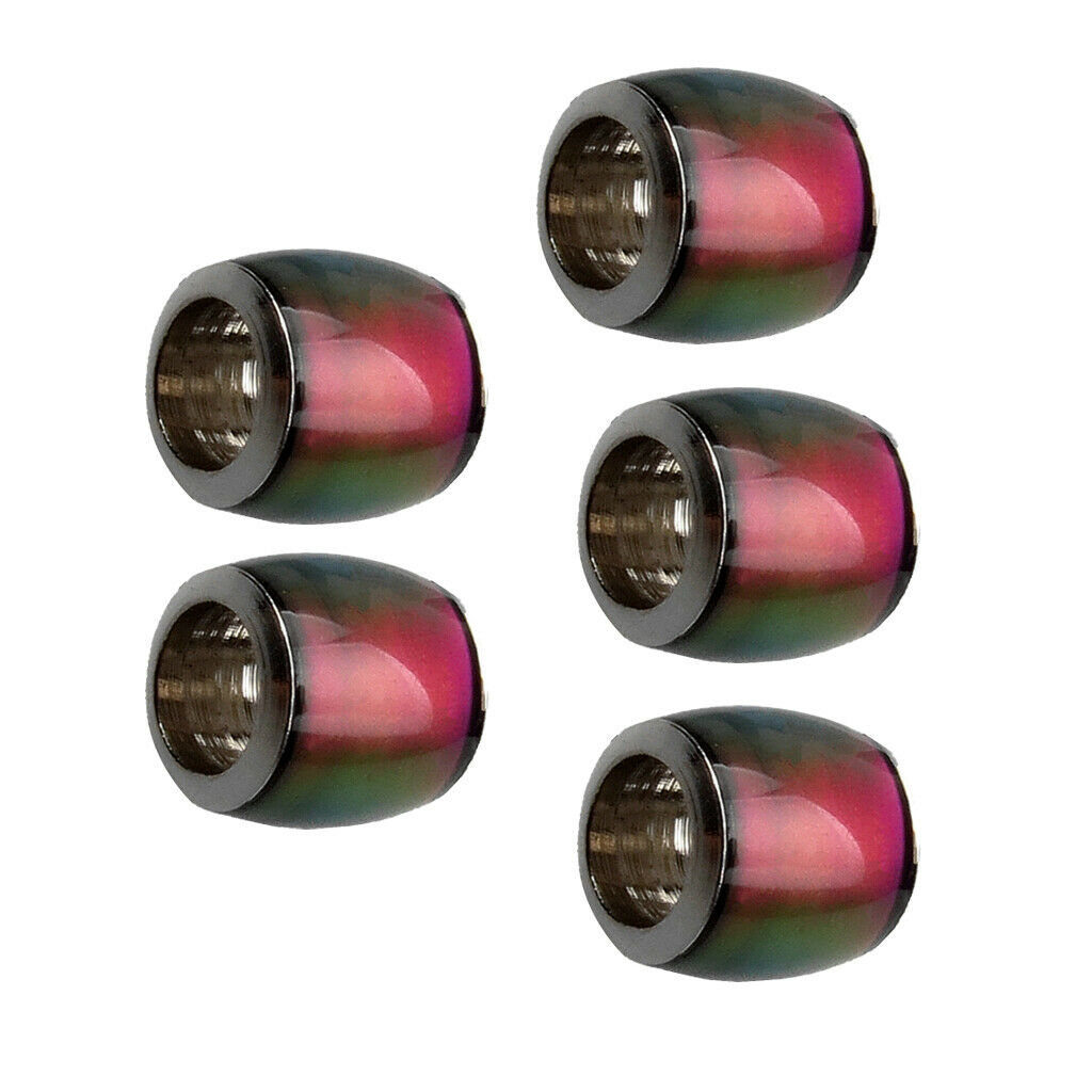 5 Pieces/ Pack Stainless Steel Color Change Loose Beads Emotions Sensitive