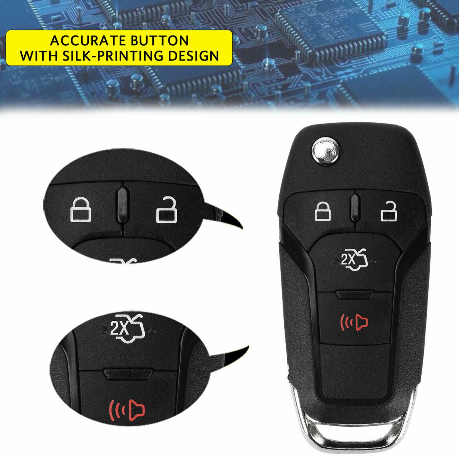 Replace Remote Flip Key Keyless Entry Fob 315MHz for Ford Fusion FCC: N5F-A08TAA