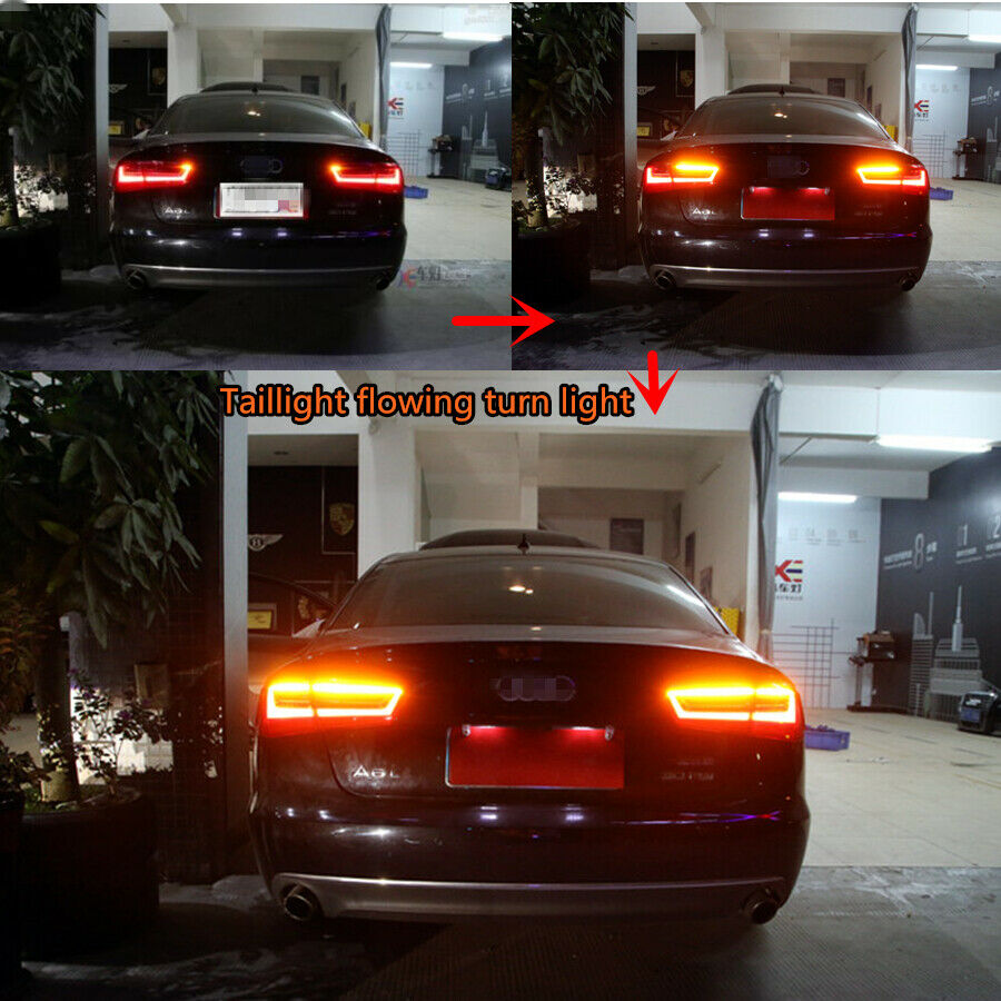 2* 60CM Error Free Dual Color DRL Headlight Eyebrow Turn Signal Strip Light