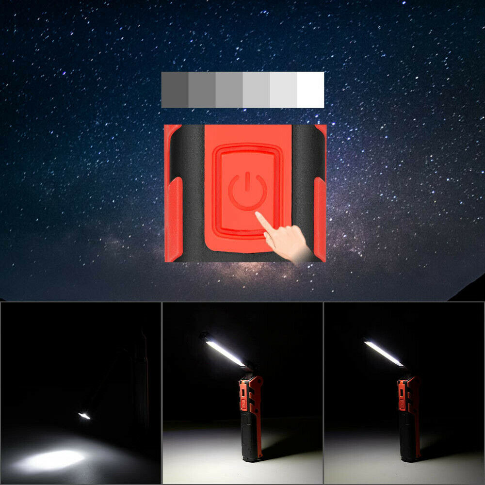 LED COB Work Light Mechanic Work Shop Inspection Lamp Hand Torch Fishing Hiking