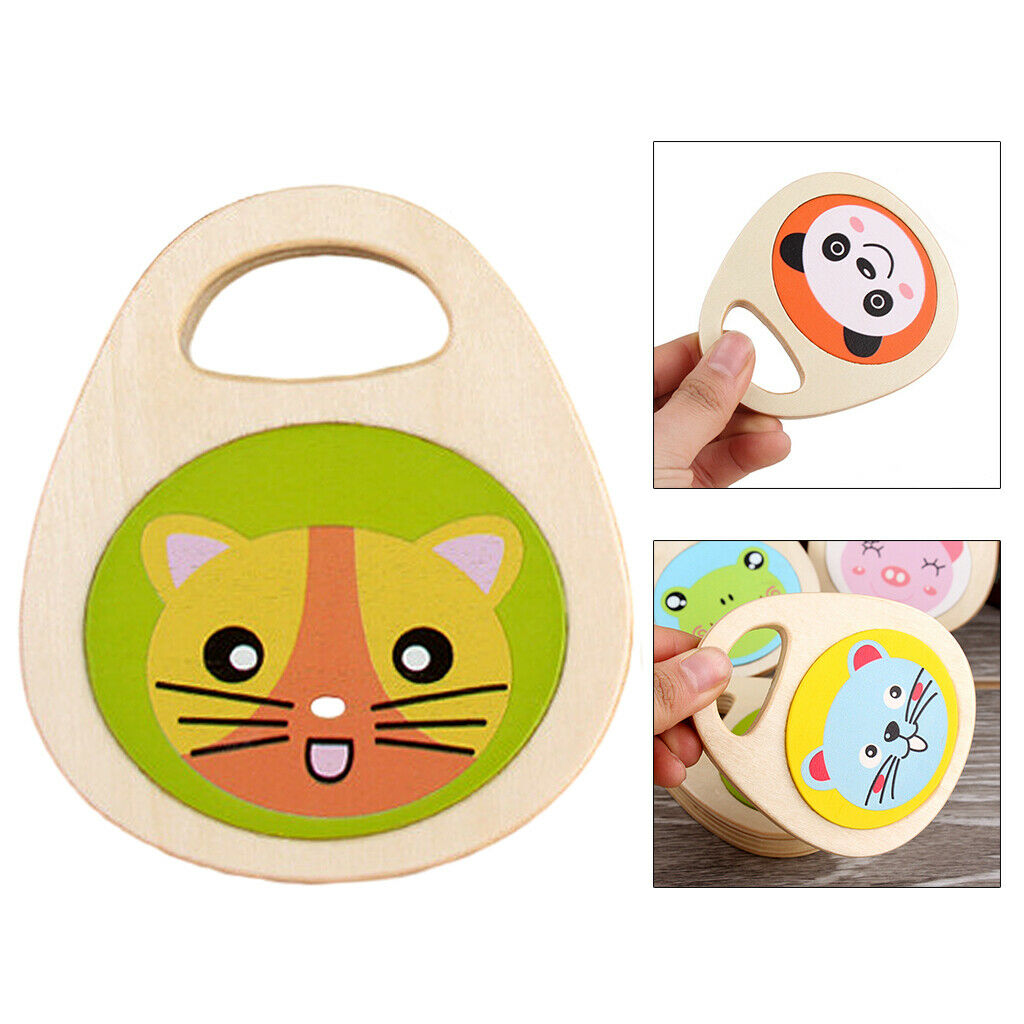 Toddler Wood Castanets Puzzle Music Instruments Toys for Baby Boy Girl