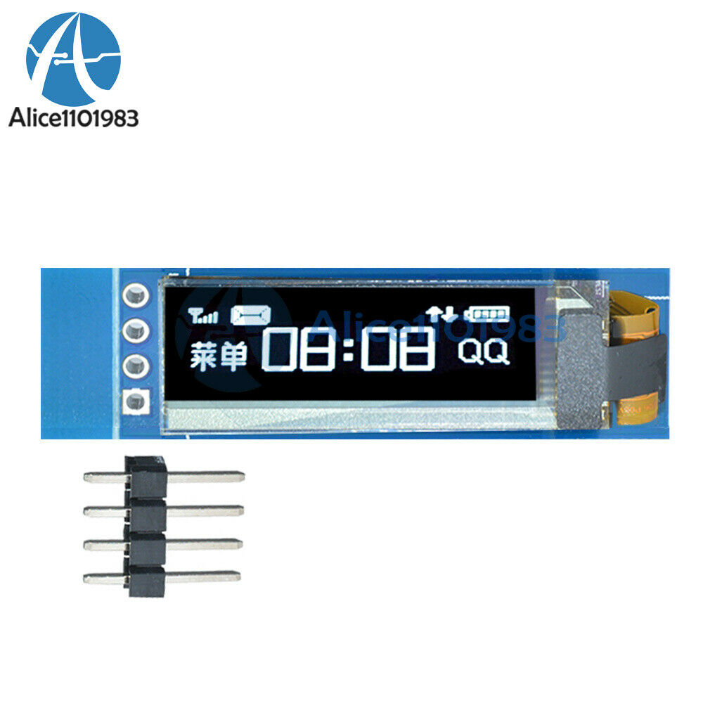 2x IIC I2C 0.91" 128x32 OLED LCD Display Module White For Arduino PIC SSD1306 IC