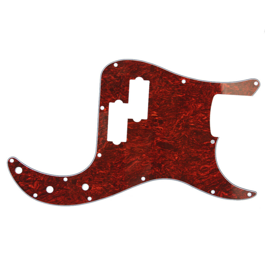 Red Tortoise Shell   3 Ply Scratch Plates For Bass PB Guitars