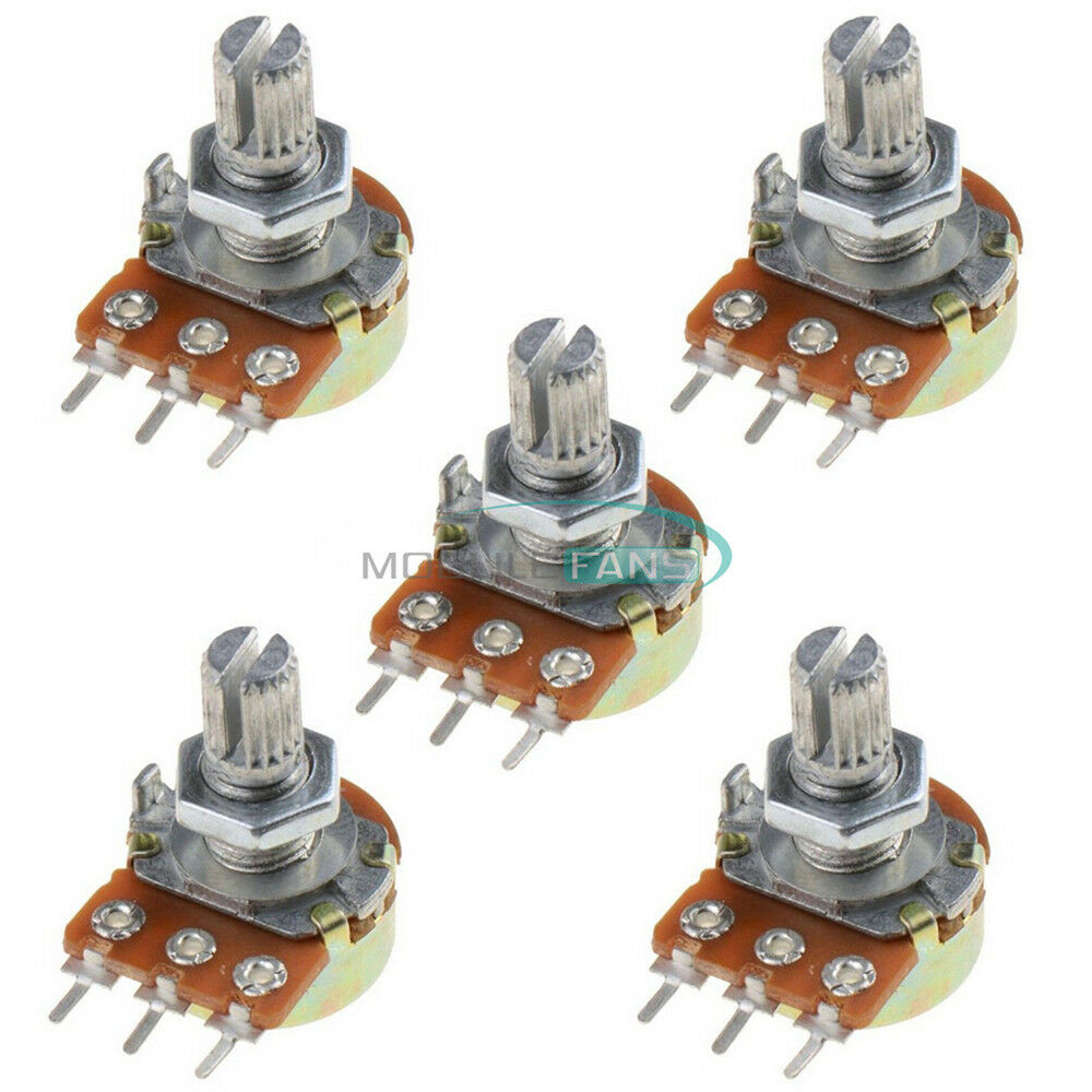 10Pcs 3Pin WH148 Type B1K Ohm Linear Taper Rotary Potentiometer Panel Pot