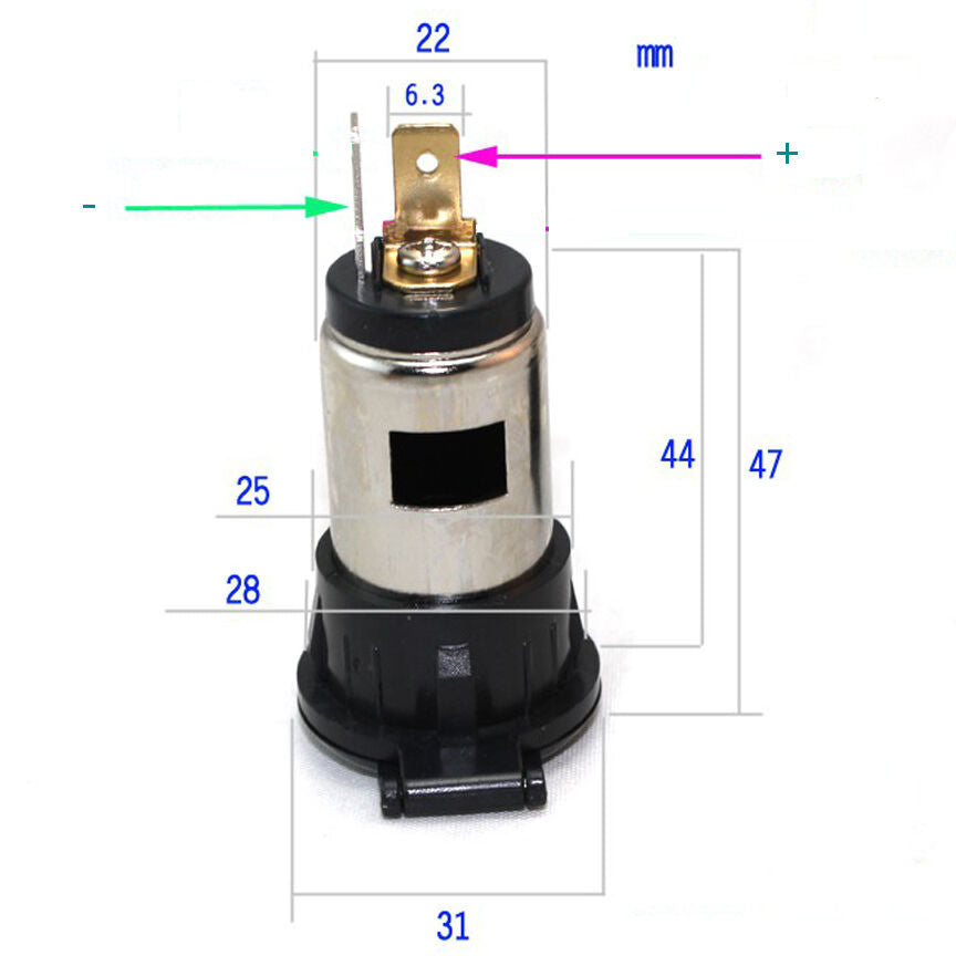 10pcs 12V-24V 120W-250W Car Cigarette Lighter Power Outlet Female Jack Socket
