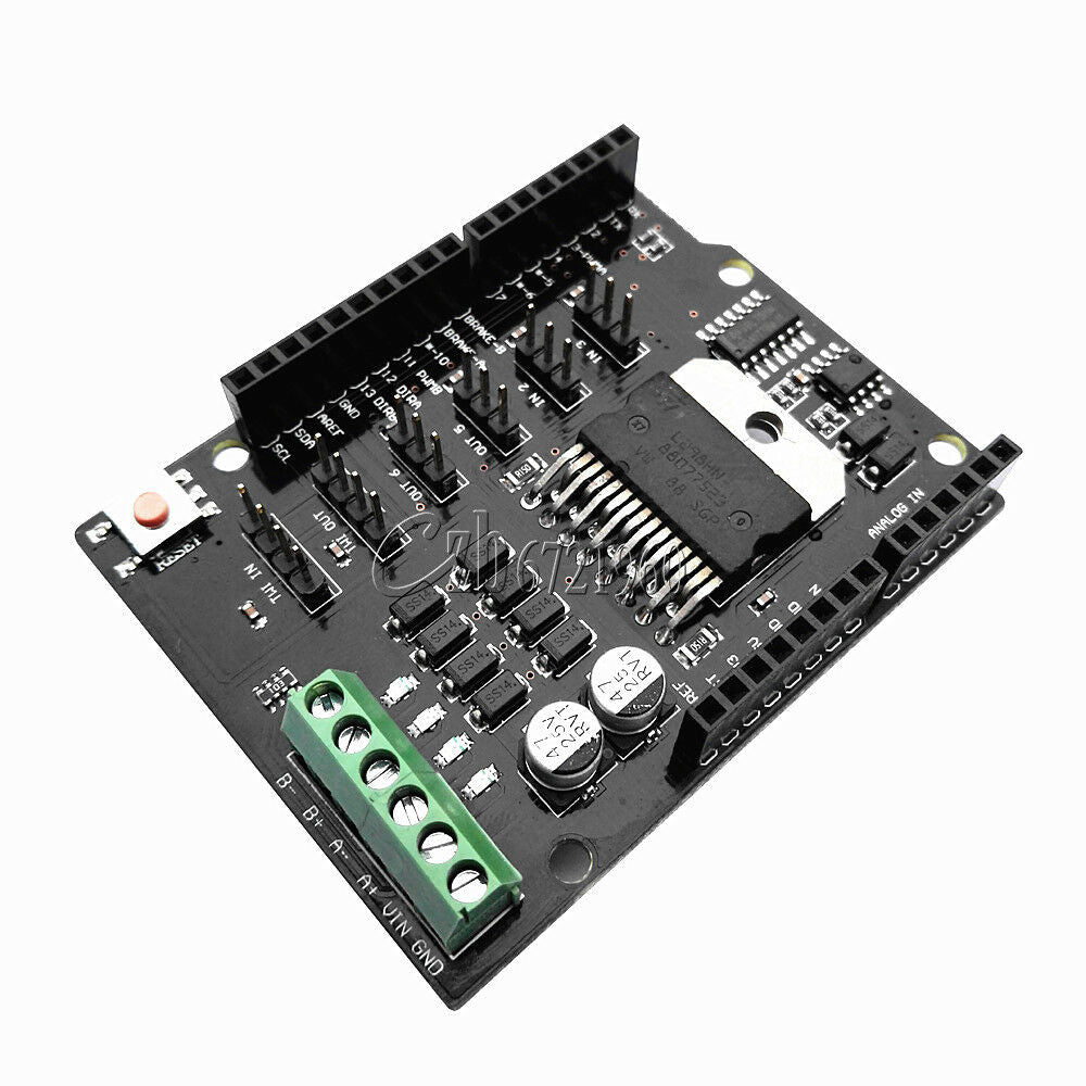 For Arduino 2A H-Bridge Dual Channel DC Motor Driver Shield L298NH Than L298P
