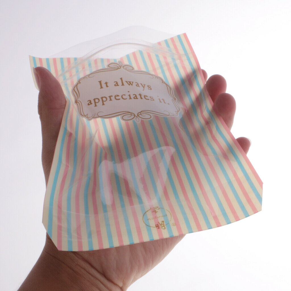 50 Piece Reclosable  Zipper Bags Food Packaging Pouch Stripe
