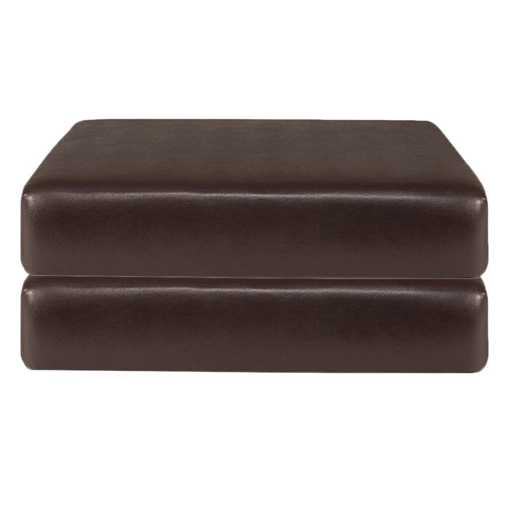 2pcs PU Leather Stretch Sofa Seat Cushion Slipcovers Replacement 1 Seater