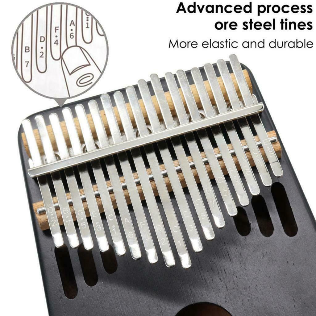 Mahogany 17Keys Kalimba Finger Piano Mini Gift 185x138x35mm w/ Bag Black