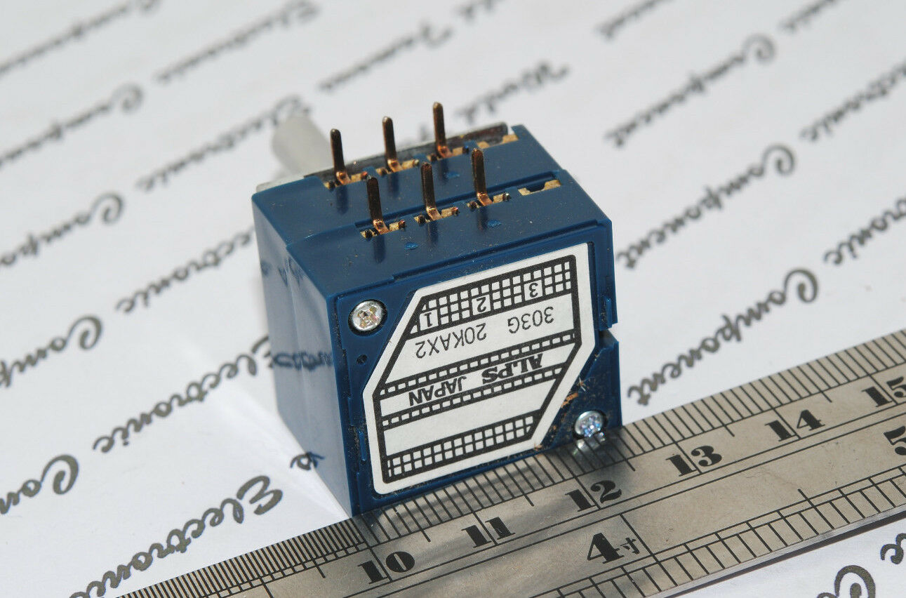 1pcs - ALPS RK27 50KA 50K (Log A) Dual Potentiometer Half Shaft - JAPAN RK27112