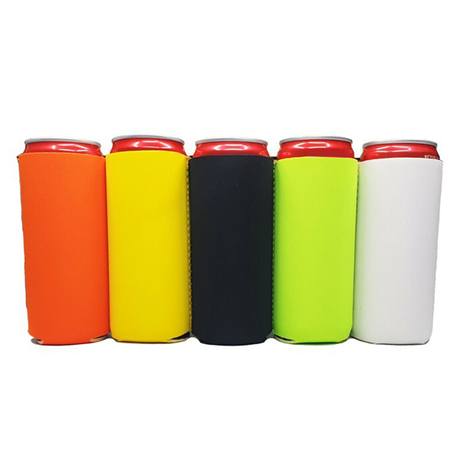 10 PCS Multi Color Stubby Beer Can Cooler Sleeves Wrap Water Bottle Covers