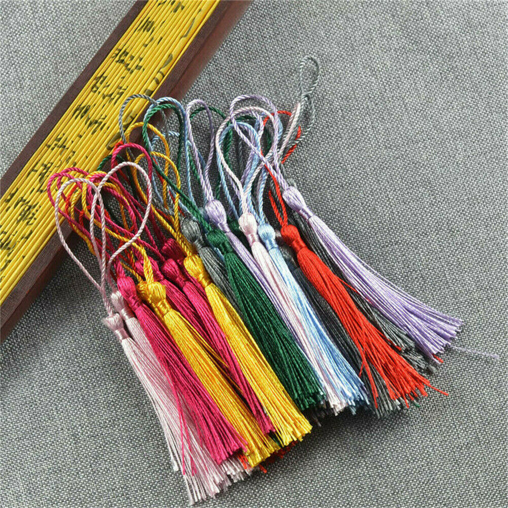 Set of 30 Silky Tassels for Souvenir Bookmark Jewelry Making Accessory DIY Craft