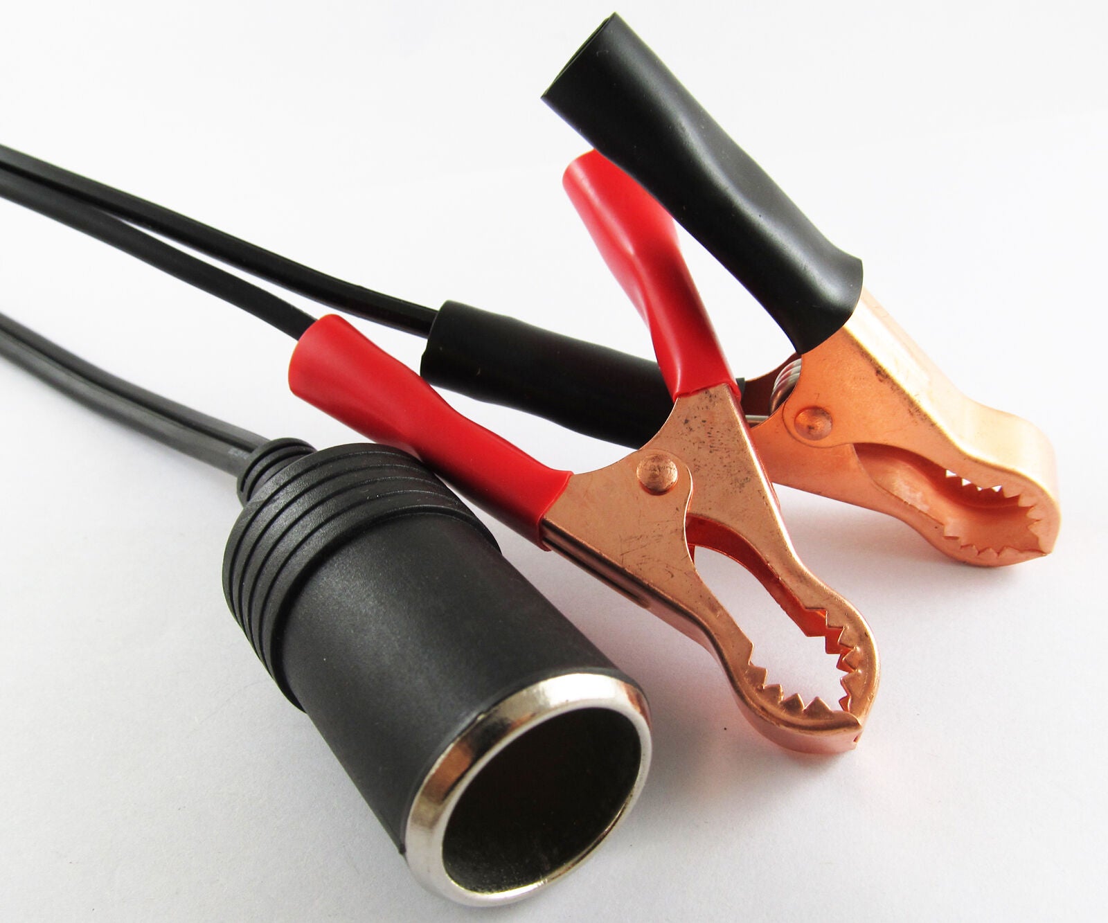 10pcs Car Battery Clip To Cigarette Lighter Power Jack 16AWG Adapter Cable