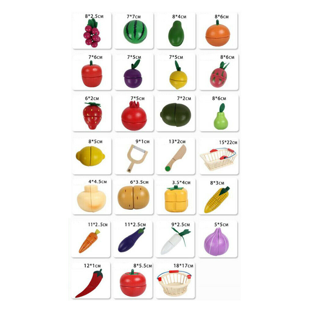 14Pcs/set Role Play Accessories Cutting Toys Kitchen Food Fruits Cutting