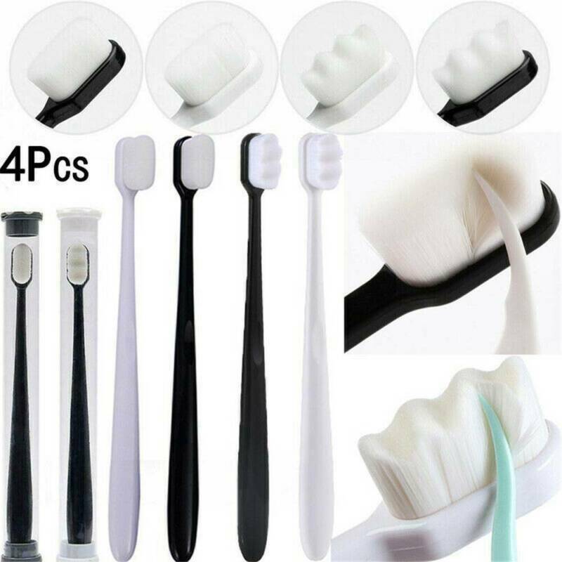4Pcs Ultra-fine Toothbrushes Wave Soft Bristles Micro Nano Heathy Brush Cleaning
