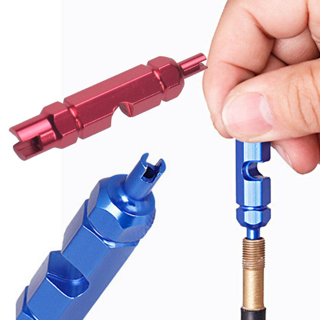 New Aluminum Alloy Valve Core Remover Wrench Road Bike Bicycle Durable Red