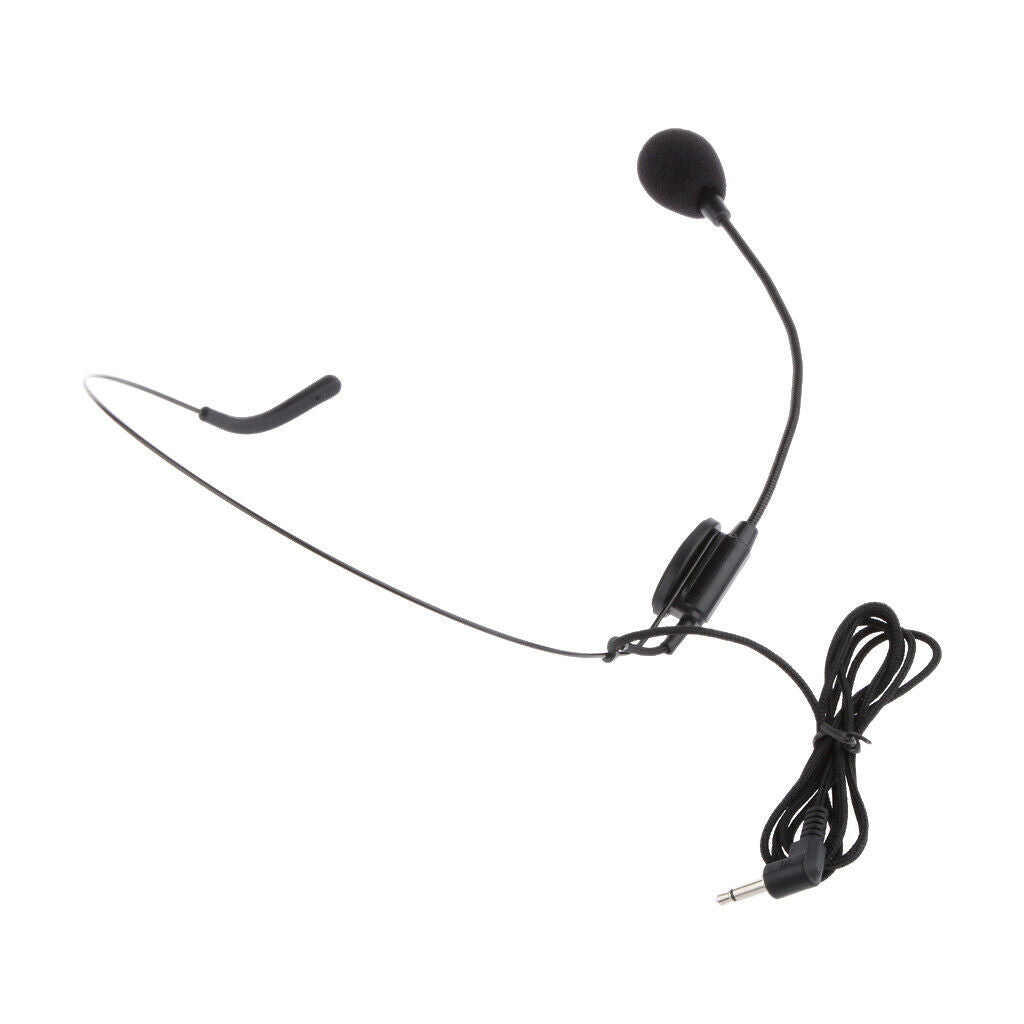 Back Electret Unidirectional Headworn Microphone with Bending Type Plug