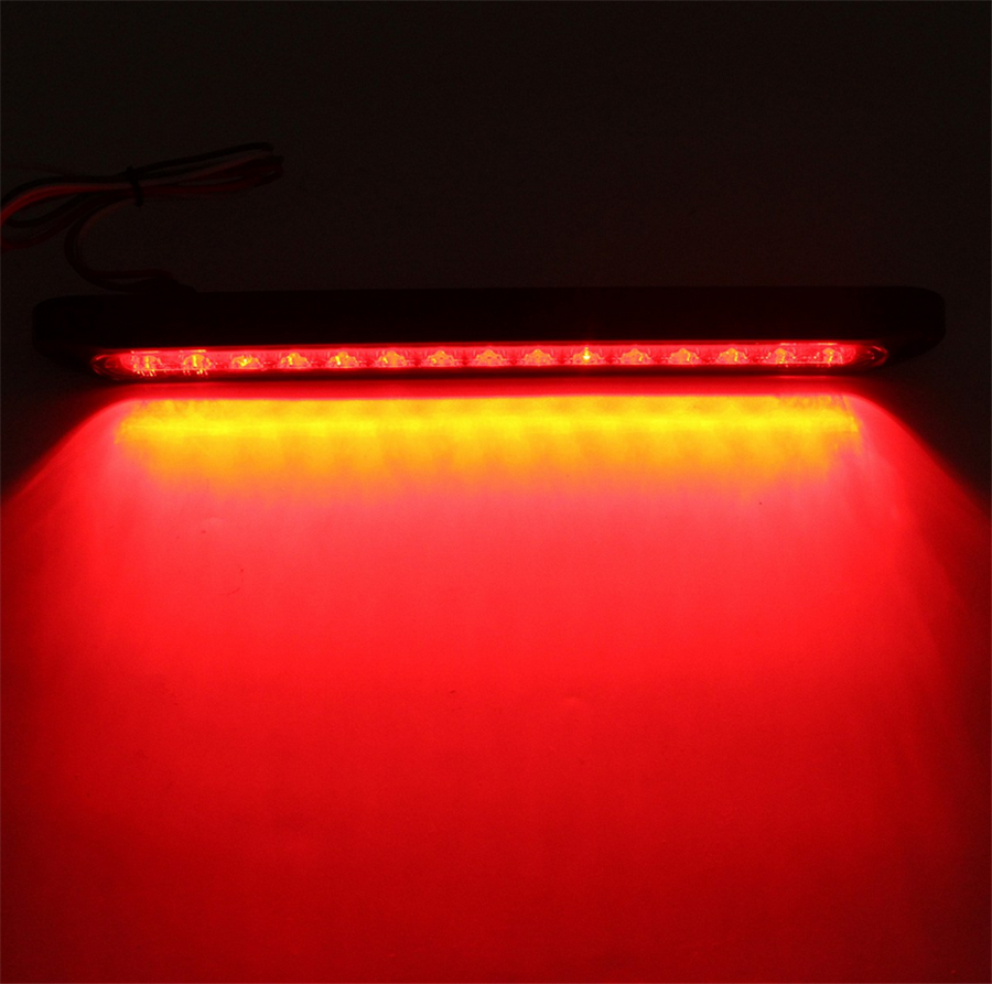 17" Dual Color 47 LED Flowing Turn Light Car Brake Light Bar Tail Warning Light