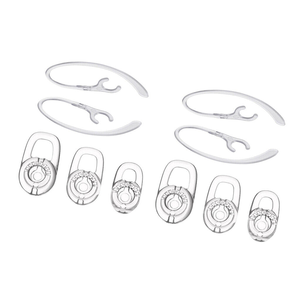 10X Replacement Eargel and Earhook for Plantronics M70, M90, M180, Voyager Edge