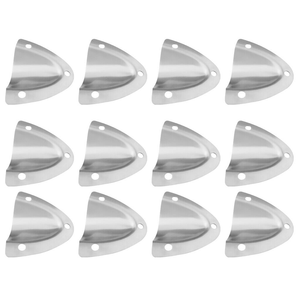 12pcs 316 Stainless Steel Large Clam Shell Vent Wire Cable Cover For Boat