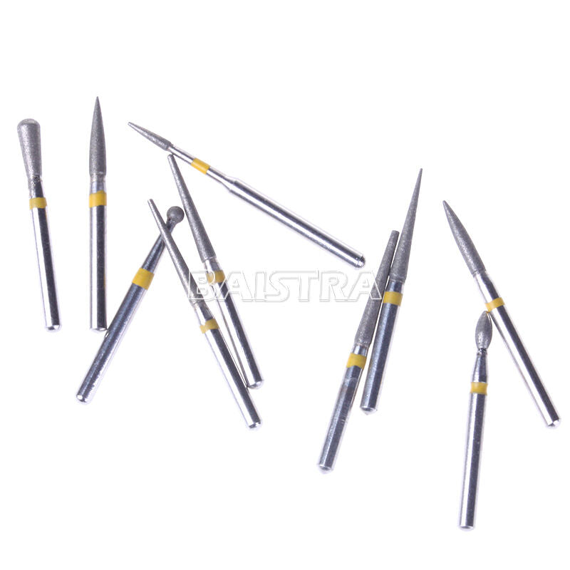 50X Dental Diamond Burs for Teeth Porcelain Composite Polishing FG-105 10pcs/box
