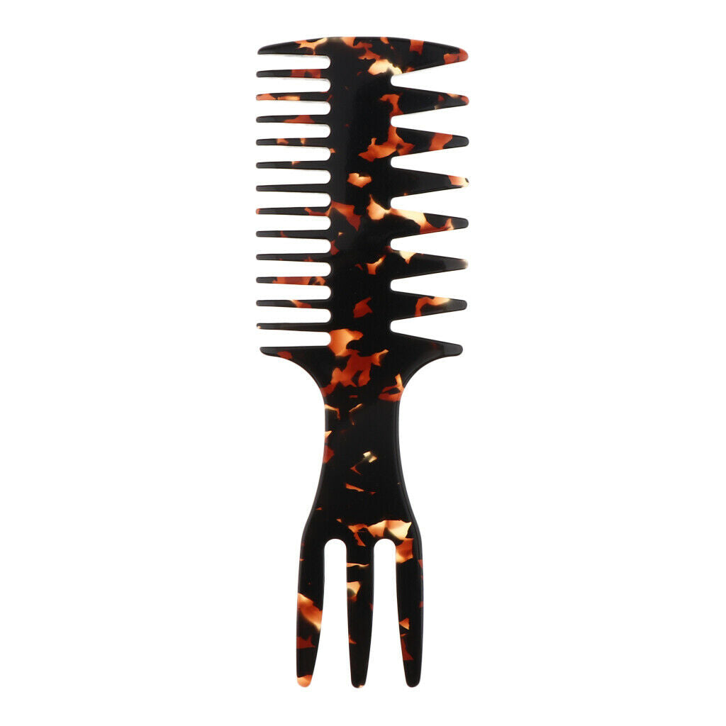 4pcs Barber Styling Comb 3 in 1 Fish Bone Shape Wide Tooth Dyeing Comb for Hair