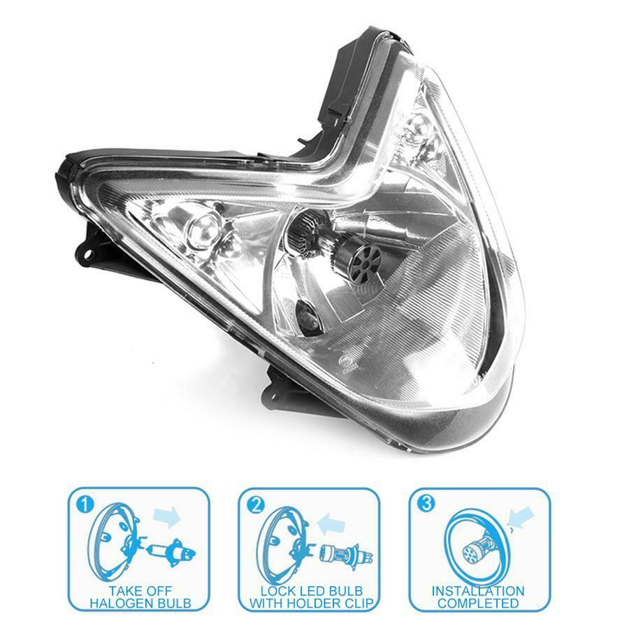 12V/24V Motorcycle H4 LED Headlight Bulb 30W 3200LM 6000K EMC LED CHIP Universal